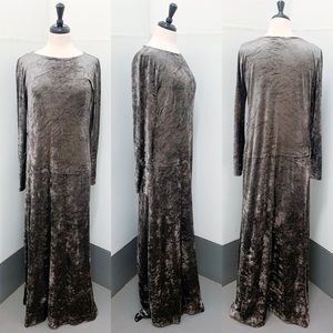 RARE FORMES Daniel Boudon Purple Velvet Maxi Dress